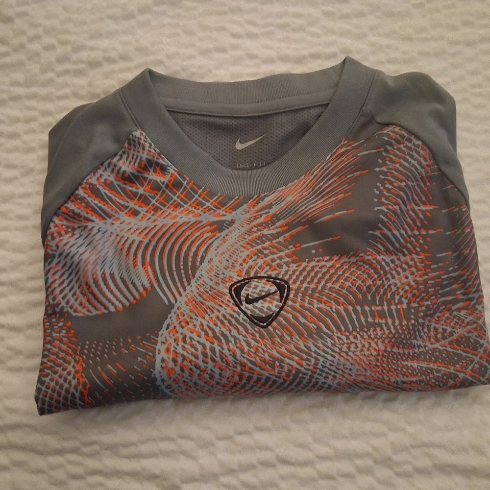 Men's Gray and Red Football Shirt